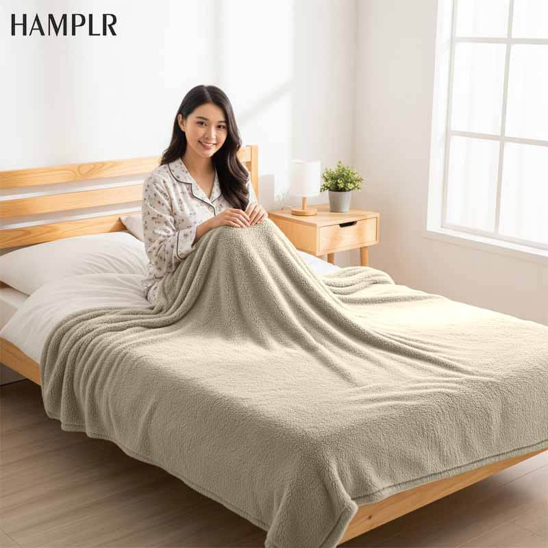 ผ้าห่ม WOMBAT HAMPLR รุ่น SUPER SOFT ขนาด 150X200 ซม. สี SAND BEIGE_3